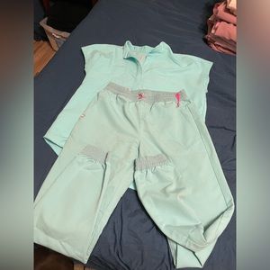 Neon blue figs set. Xs rafaela top and xs bottom